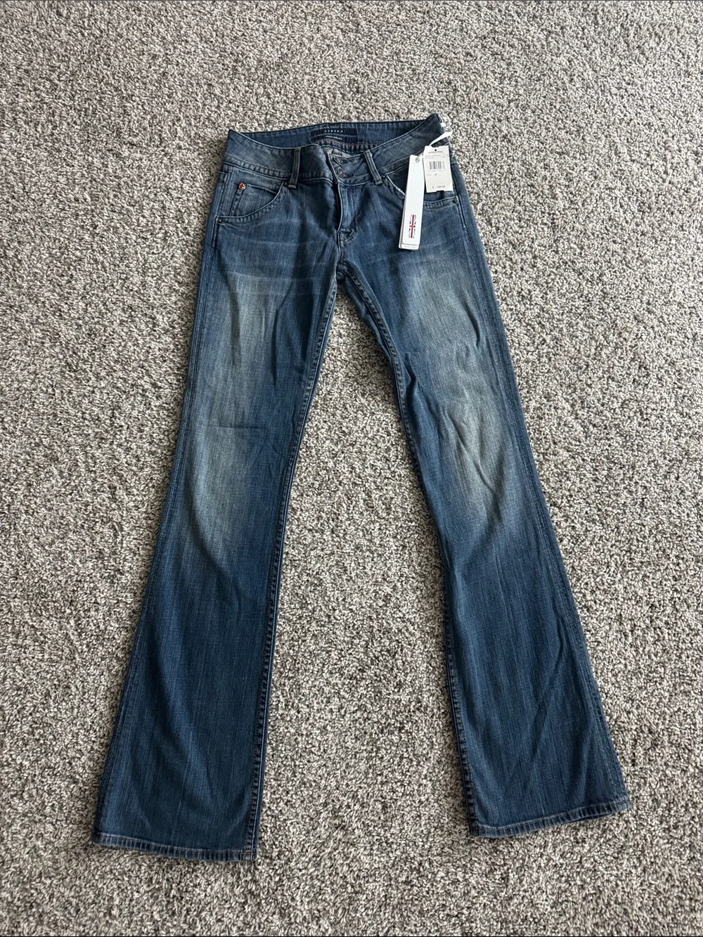 NWT Hudson Signature Bootcut Jeans Flap Pocket Medium Wash Size 27 - Picture 1 of 9